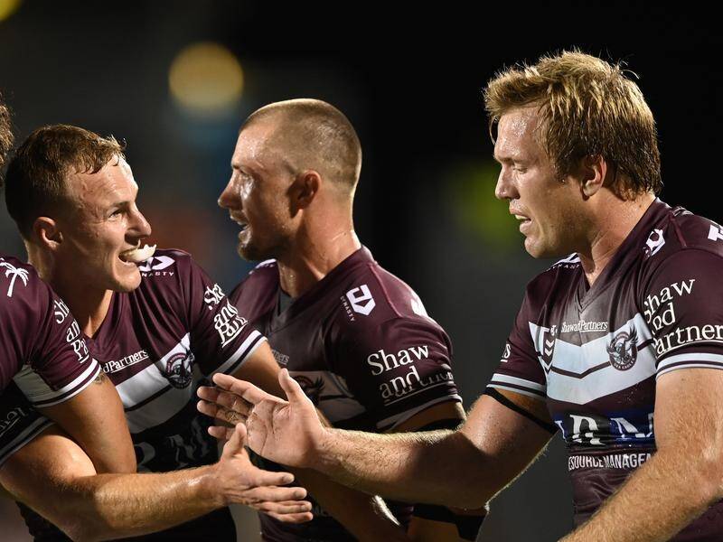 Manly NRL captain Daly Cherry-Evans insists hasn't had a falling-out with Jake Trbojevic. (Dave Hunt/AAP PHOTOS)