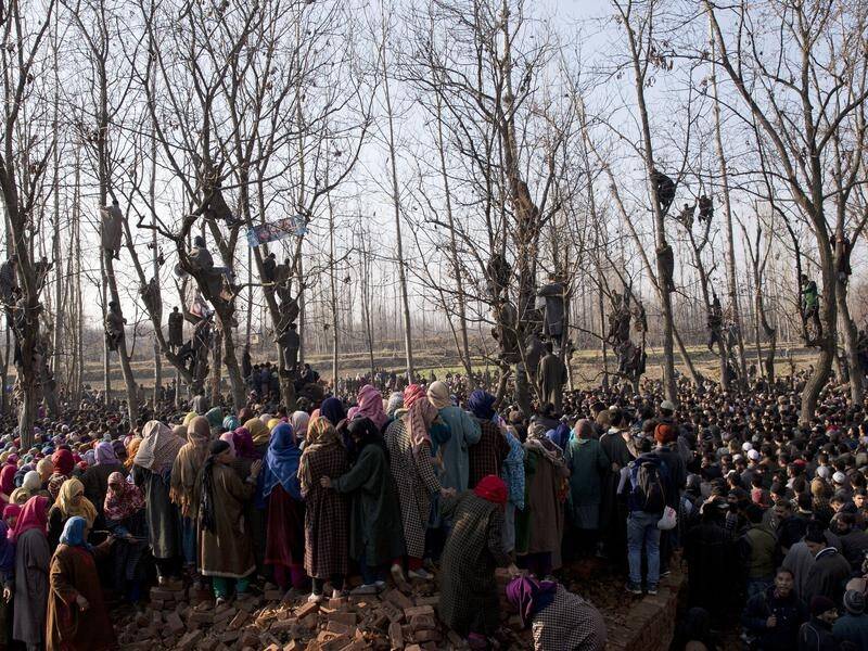 Seven civilians were killed when government forces fired at anti-India protesters in Kashmir.