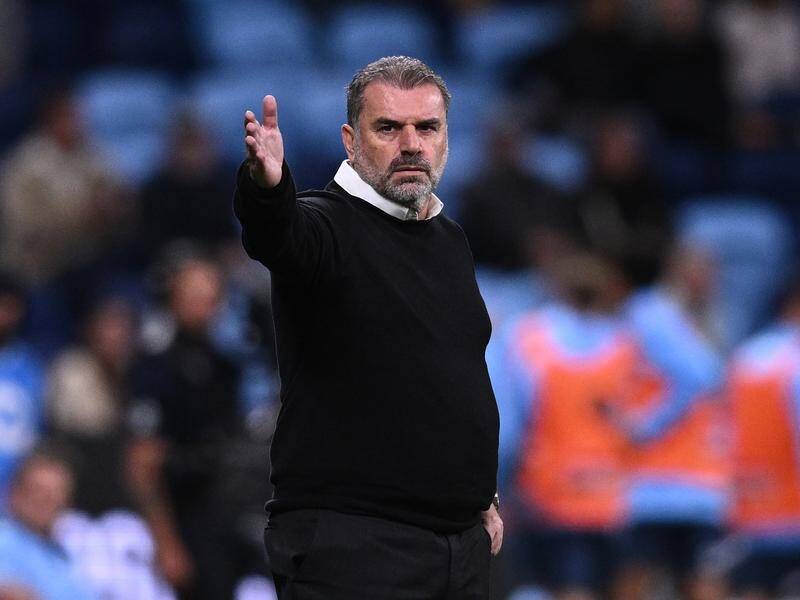 Ange Postecoglou guided Celtic to a 3-1 win in his 100th game in charge of the Glasgow giants. (Dan Himbrechts/AAP PHOTOS)