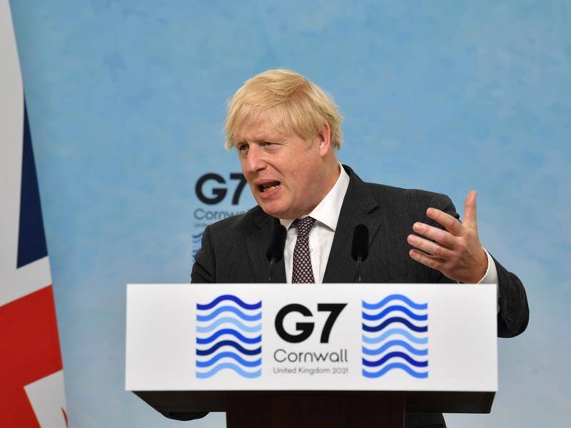 UK Prime Minister Boris Johnson says G7 leaders have vowed to give vaccine doses to poorer nations.
