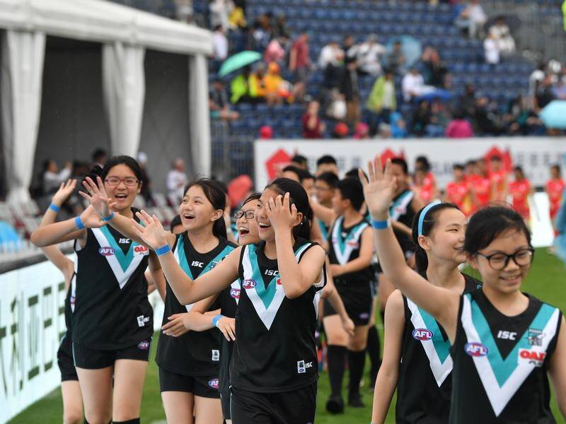 The AFL continues its push into China when Port Adelaide play St Kilda in Shanghai next Sunday.