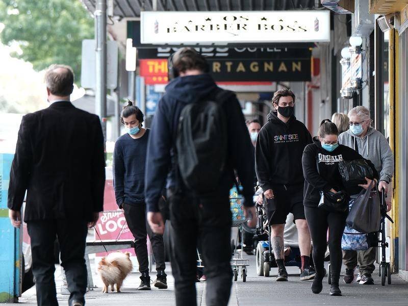The infected traveller visited a popular shopping strip in Moonee Ponds over several days. (Luis Ascui/AAP PHOTOS)