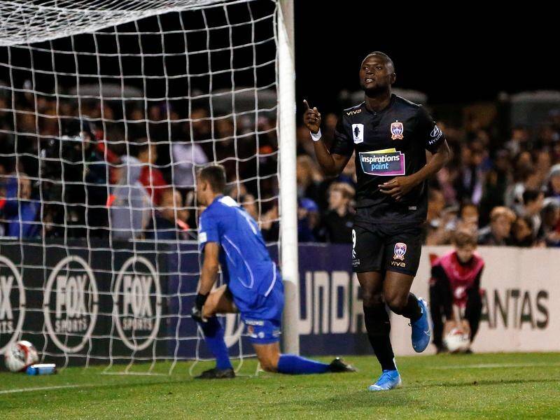 Abdiel Arroyo opened the scoring after nine minutes in Newcastle's 5-1 FFA Cup win over Edgeworth.