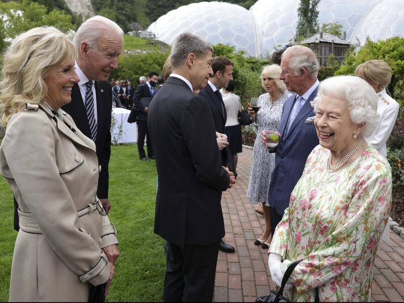 The Bidens met the Queen on Friday when she attended a reception for G7 leaders.