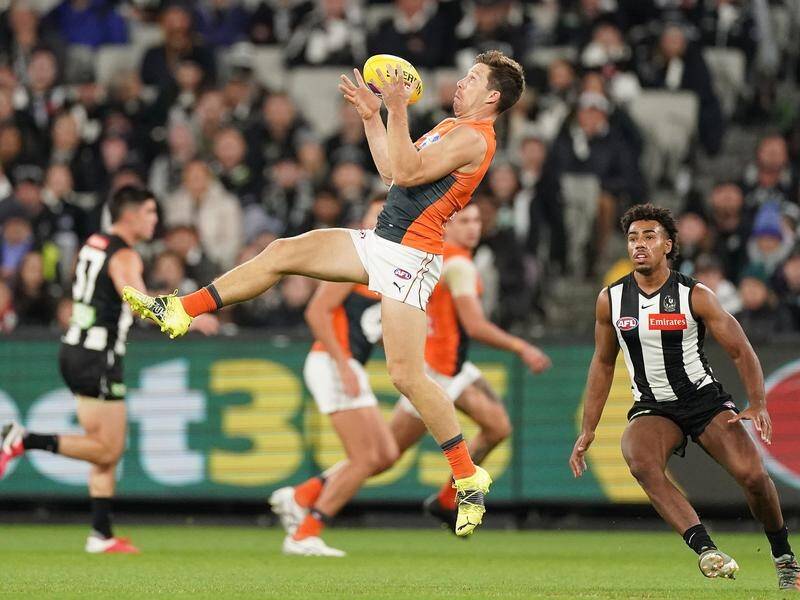 GWS stand-in captain Toby Greene kicked five goals in the Giants' 30-point win over Collingwood.