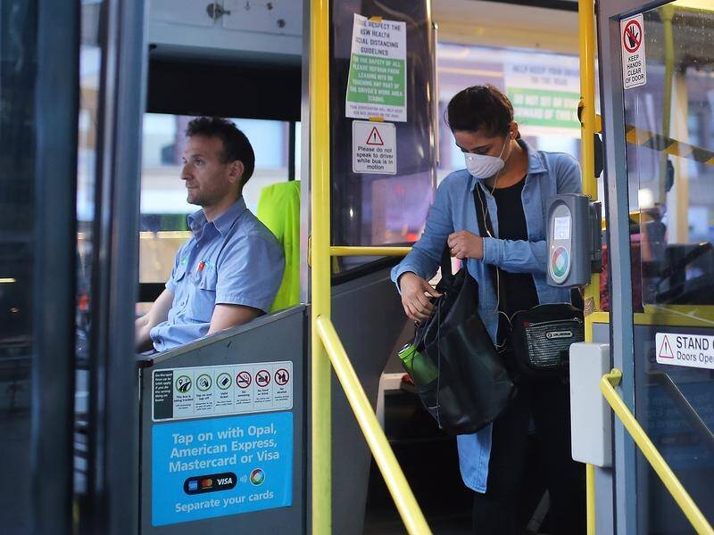 Health officials have suggested people consider wearing face masks on crowded public transport.