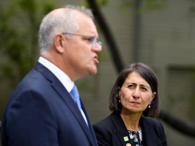 Gladys Berejiklian and Scott Morrison have inspected a COVID-19 vaccination hub in Sydney.