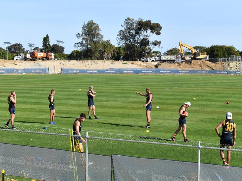 Adelaide players will train at their home base before a shift to a Gold Coast hub on Sunday.