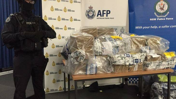 The cocaine seized by police. Photo: Rachel Browne