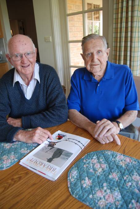 WITNESS TO HISTORY: Brian Kenny with Ed Homburg, who was stationed at Cowra during the mass breakout of Japanese POWs in August 1944.