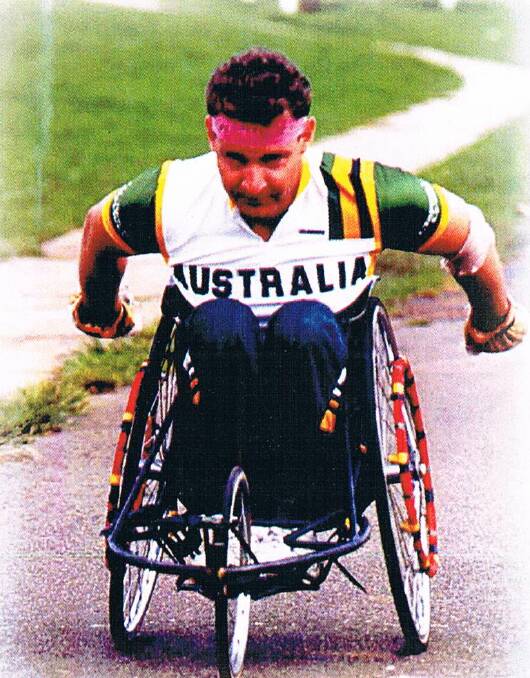DETERMINED AND LOVING: Paralympian Peter Trotter pictured in action.