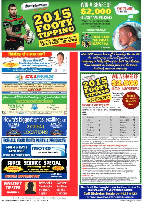 2015 Footy Tipping Competition l FEATURE