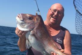 SNAPPED: Marlin Fishing Club’s Pete Howarth shows off his 4.05 kilogram snapper caught off his vessel, Wildthing. 