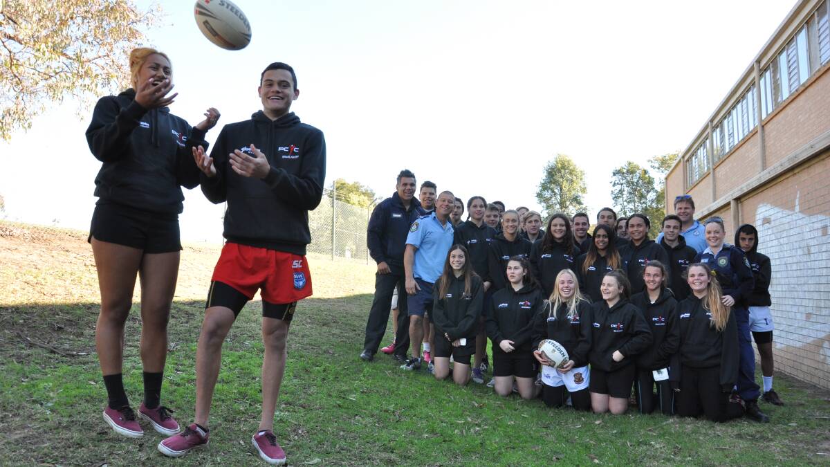 READY TO RUMBLE: Yuin Snakes girls team captain Jacquise Ponga-Old and boys team captain Jason Gillard hope to lead their teams to victory in the Nations of Origin Seven’s Rugby League Tournament. 