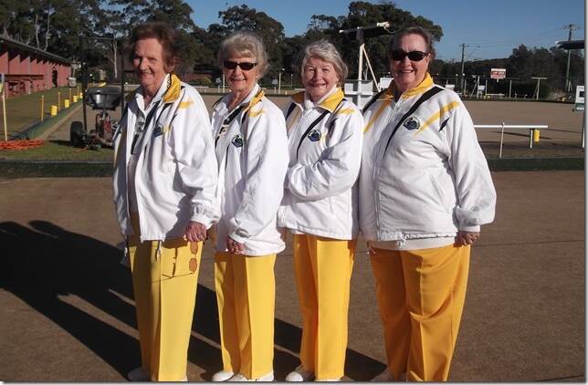 THE CHAMPS: Winners of the club fours Elaine Parkinson June Jones Sandra Annetts and Marilyn O’Day. 