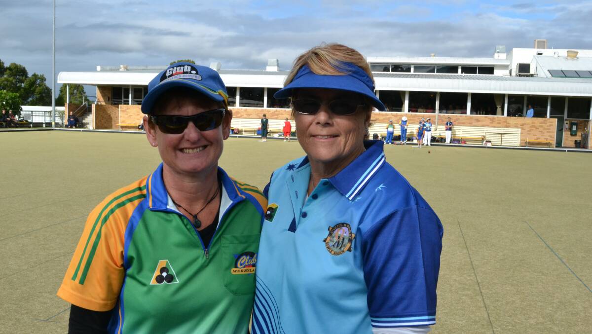 HIGH PROFILE: No. 3 in the world, Val Smith and Anne Miles at the State Lawn Bowls Carnival at Bomaderry Bowling Club. 