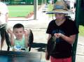 START YOUNG: Mollymook Bowling Club Fishing Club's Lucas Nelson and his big brother Thomas with their catch of luderick.
