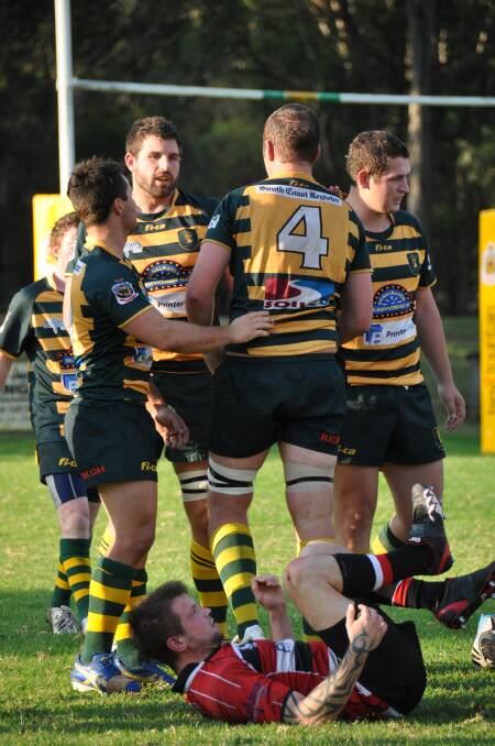 READY FOR A WIN: After a dissapointing loss last Saturday to Tech-Tahs, Shoalhaven Rugby Club's first grade side will hope to do better against Bowral. Photo: GILLIAN LETT