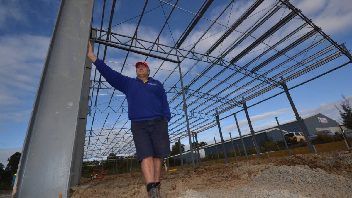 Builder Bernie Gleeson on the site of a million dollar project that can’t access fast internet at Flinders Estate. 
