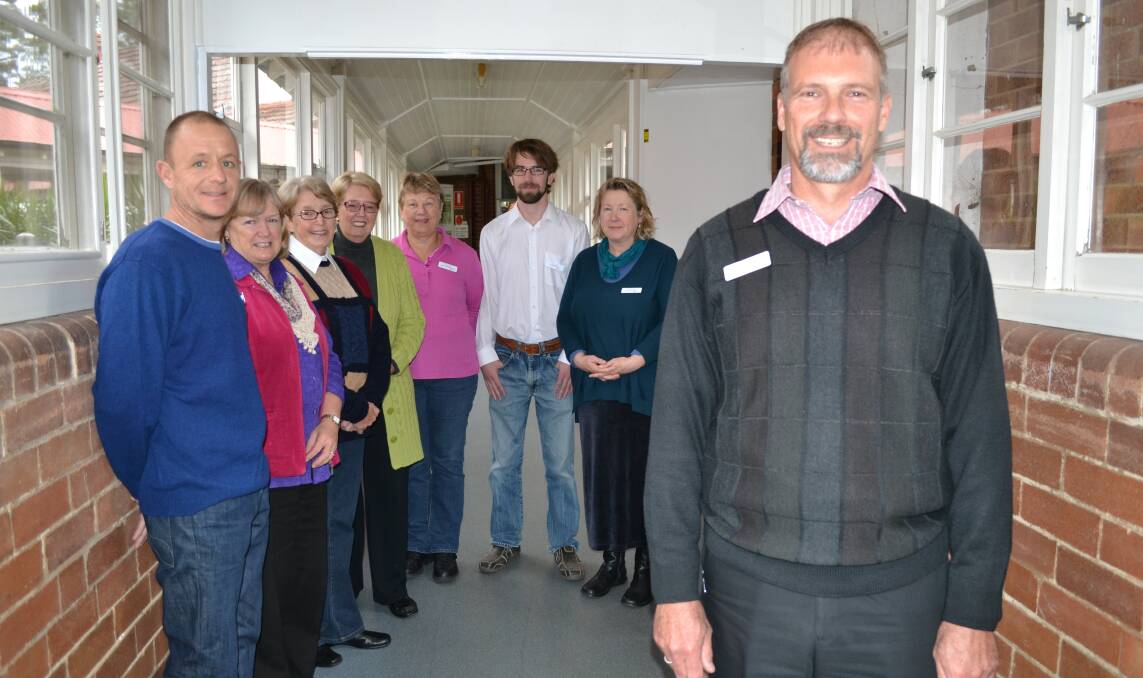 Palliative Care volunteer course participants Barry Cunningham, Judith Hunt, Rosemary Halford, Sally Nicholls, Irene Grevengoed, Andrew Cox and Loretta Hynes with co-ordinator of the Shoalhaven Palliative care service, Paul Colyer. 
