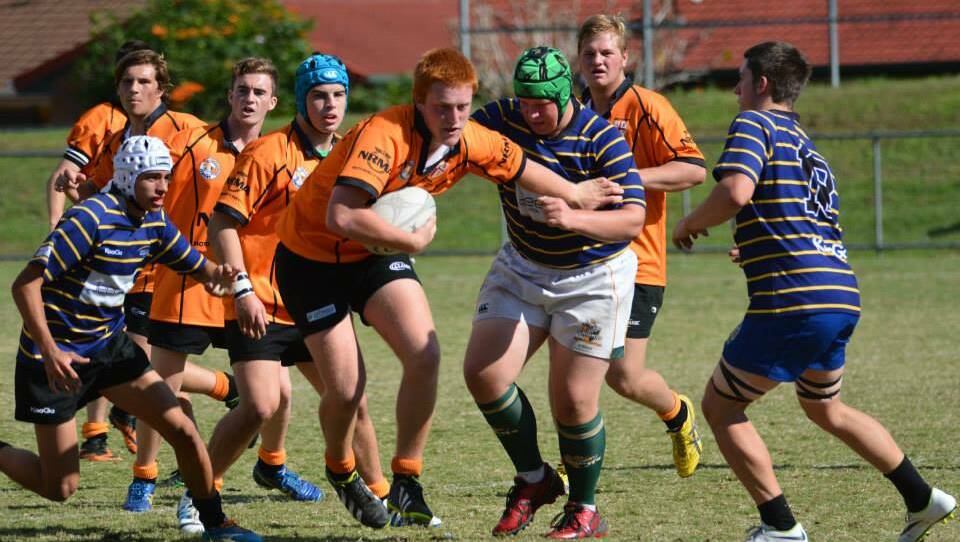RUCK AND MAUL: Nowra High School student Angus Clark is set to play strongly for the NSW Junior Rugby Union under 17’s team.  