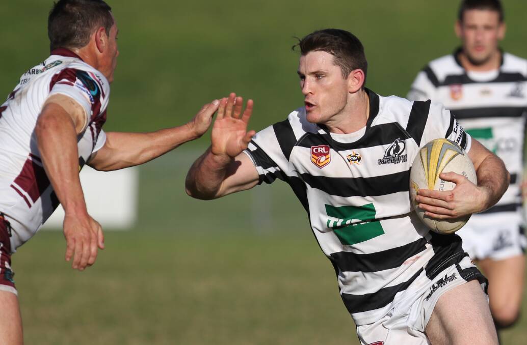 DOUBLE TROUBLE: Berry Magpies captain coach Nathan Benney was in good touch on Sunday, scoring two tries in their win over Albion Park-Oak Flats. Photo: DAVID HALL  