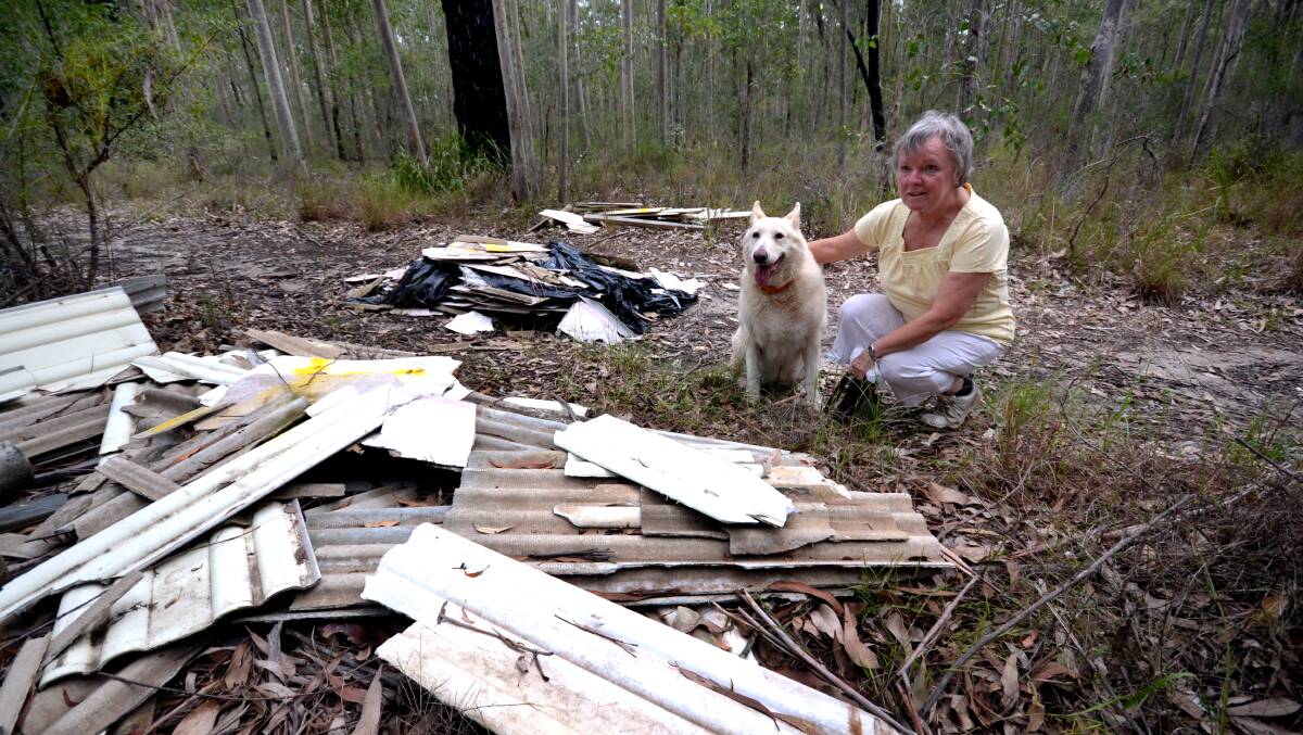 DETERMINED: Chris Clarke is winning her one-woman campaign to have an illegal asbestos dump in Nowra cleaned up.