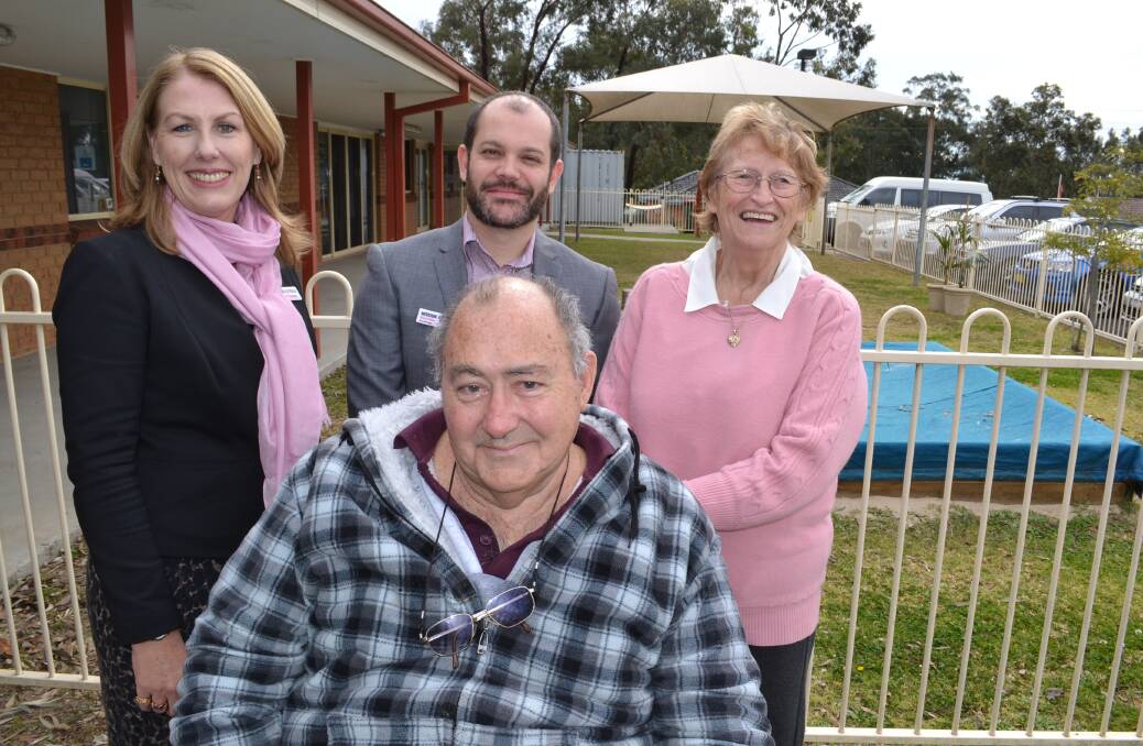 ACKNOWLEDGEMENT: Mission Australia CEO Catherine Yeomans, South Coast area manager Brett Fahey and Sandra and Allan Gamble from Gerringong at the 10th anniversary for Grandparents Raising Grandchildren program at the Family Day Care Centre, East Nowra.