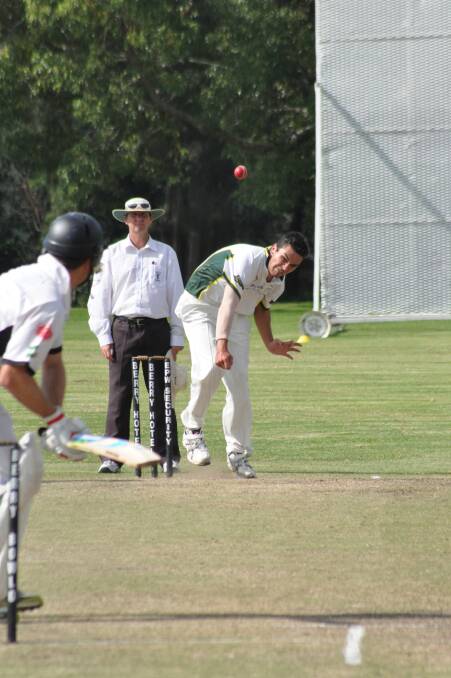 ON FIRE: Ex-Servicemen’s Lain Beckett will be key in his team’s bowling attack.
	 All photos: PATRICK FAHY 