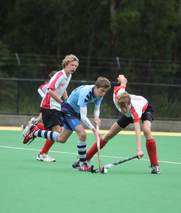 CLASH MATCH: Bluejays’ Callum Mackay and St Georges Basin’s Liam Dooley will go head-to-head this weekend for the start of the Shoalhaven hockey season. 	Photo: ROB CRAWFORD
