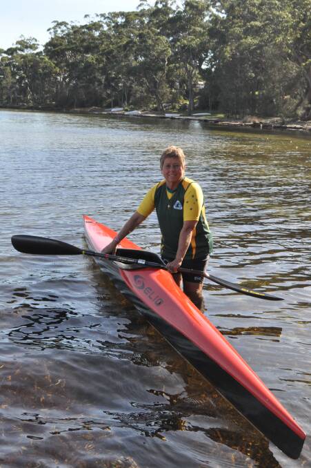 BACK ON DECK: Masters kayaker Dianne Chellew is back in training ahead of the World Marathon Canoe Championships in Oklahoma City in September.	Photo: PATRICK FAHY