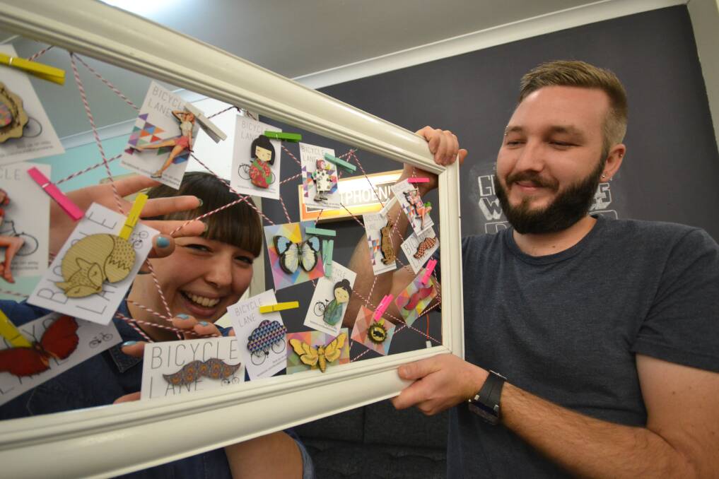 MICRO BUSINESS: Laura Griffiths and Josh Nicholson say the pop-up shop formula works for them.
