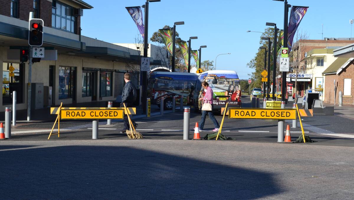 Nowra's Junction Court, closed recently to stage its first event after being returned to a traffic thoroughfare. More changed are coming to the area including a 10km/hr speed limit, a speed hump and chains for pedestrian safety.