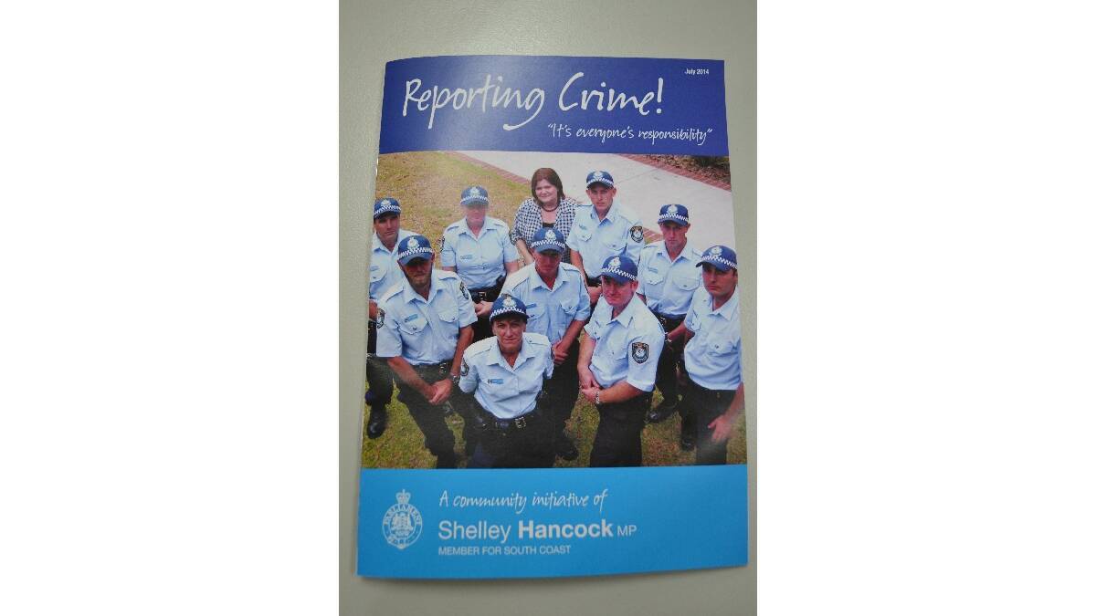The Reporting Crime! “It’s Everyone’s Responsibility” brochure to help people report crime in the local area.
