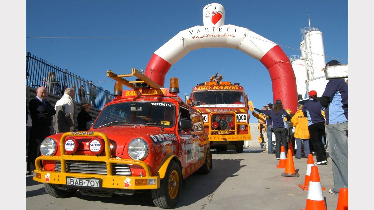 Colourful cars from the Newcastle Variety Bash will parade past the Variety Freedom House in Bomaderry on Sunday. The Shoalhaven bash cars pictured from a previous event hint at what the spectacle will look like.