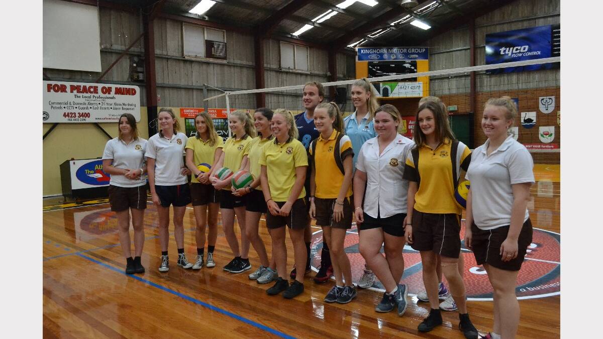 Shoalhaven High School girls take time out for a quick photo during the Girls Get Active Schools Day.