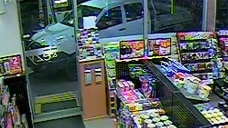 Police released CCTV images of a vehicle linked to ram-raids at petrol stations at Wandandian and Falls Creek in April. 