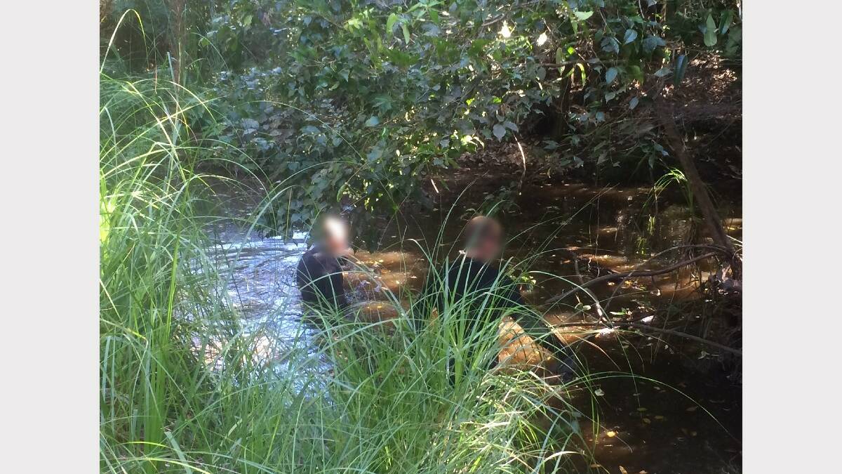 On Monday police divers conducted a search of Tomerong Creek, at Falls Creek where they located a number of items of interest.