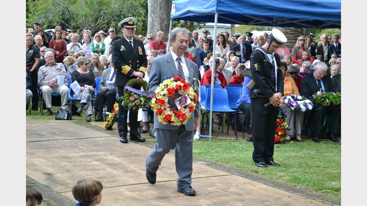 A wreath is laid for the Royal Australian Navy.