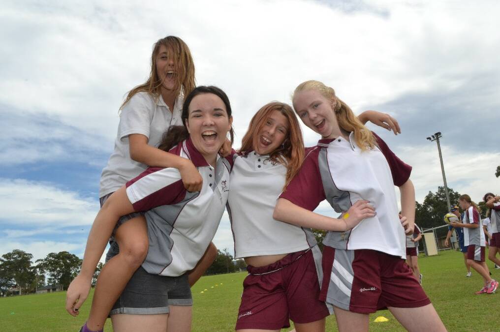 Girls just want to have fund and Alesha Waite, Jade Bridge, April Johnston and Tamika Rooke found plenty of it at the Girls Get Active Schools Day in Bomaderry.