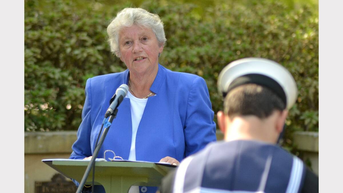 Shoalhaven Mayor Joanna Gash gives the prayer for the Queen.