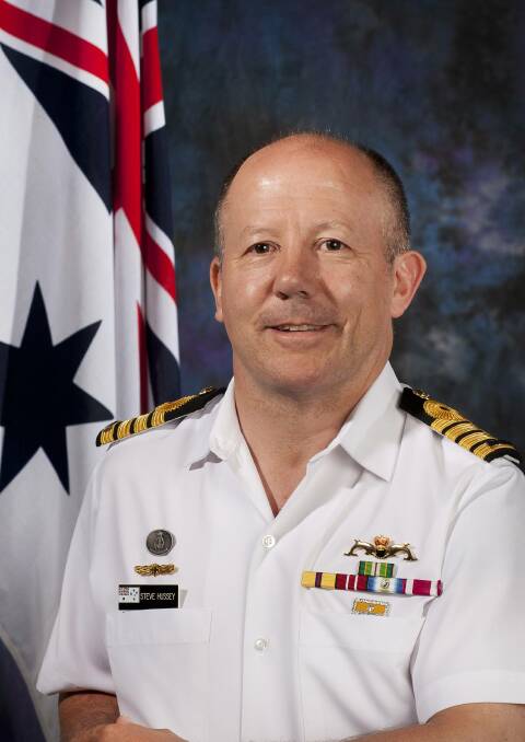 LEADER: New commanding officer of HMAS Creswell Captain Stephen Hussey.