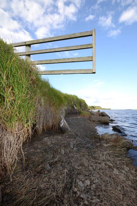 WORKING ON IT: One example of the erosion near the junction of Shoalhaven River and Broughton Creek. Work is expected to start soon on slowing the erosion.