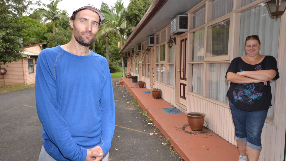 ZERO TOLERANCE: River Haven Motel manager Graeme Hartland with co-manager Sandy Smith say a zero tolerance policy for drugs, alcohol and arguments helps keep things calm when taking in homeless people.