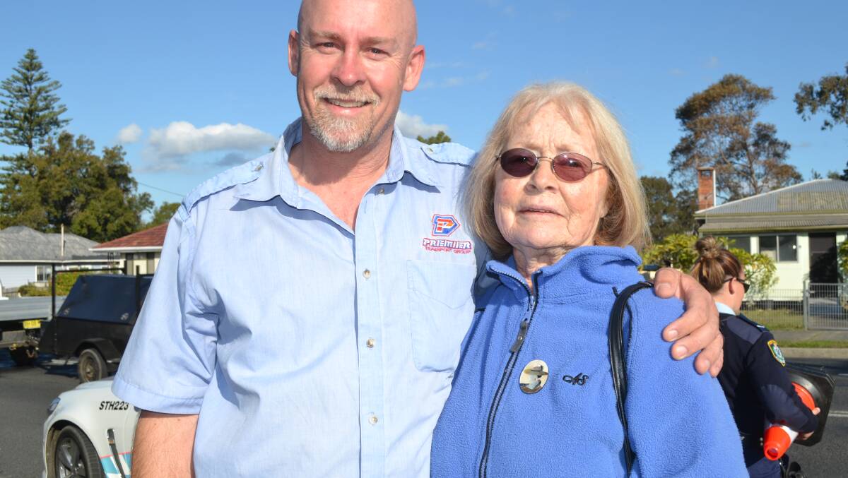  LUCKY: North Nowra woman Maureen Goodwin with her rescuer Robert Smith.