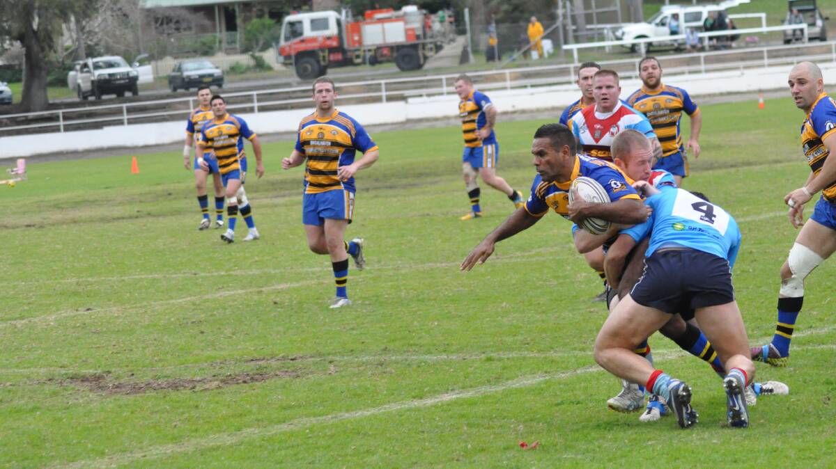 WINNER: Nowra-Bomaderry halfback Geoff Johnson (pictured against the Bulldogs last season) was one of the Jets’ many try scorers during their 52-16 win on Sunday. Photo: PATRICK FAHY