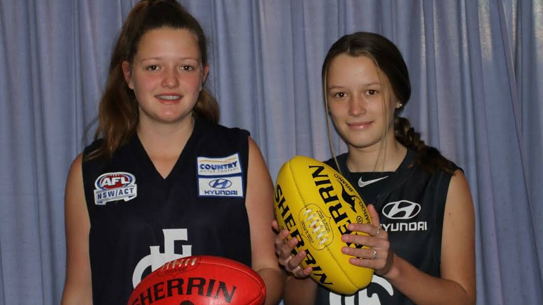 FANTASTIC FOOTY: Sonja (left) and April Rodda will be representing the Shoalhaven in the youth girls’ team.