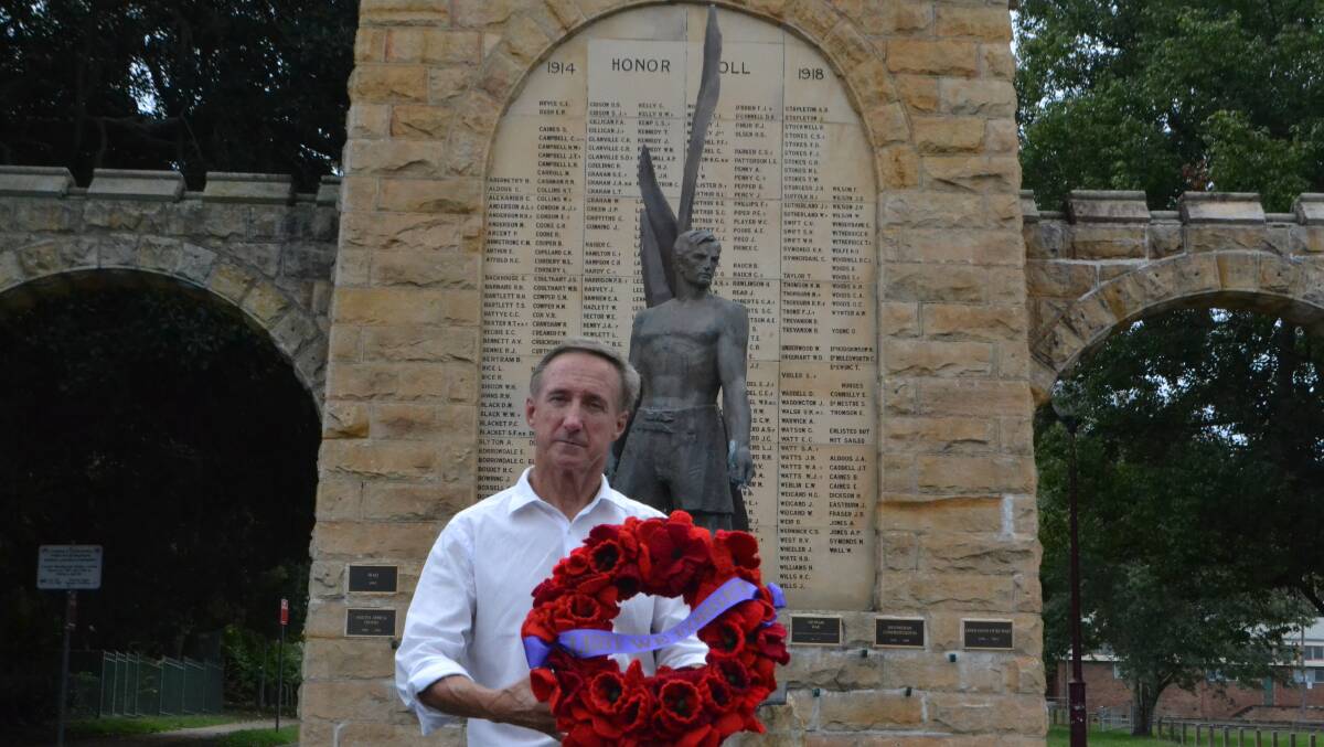 COAST TO COAST: Nowra’s Clyde Poulton will represent the South Coast at Gallipoli as he lays a wreath hand-made by Kiama’s Country Women Association women at the centenary commemoration this weekend.