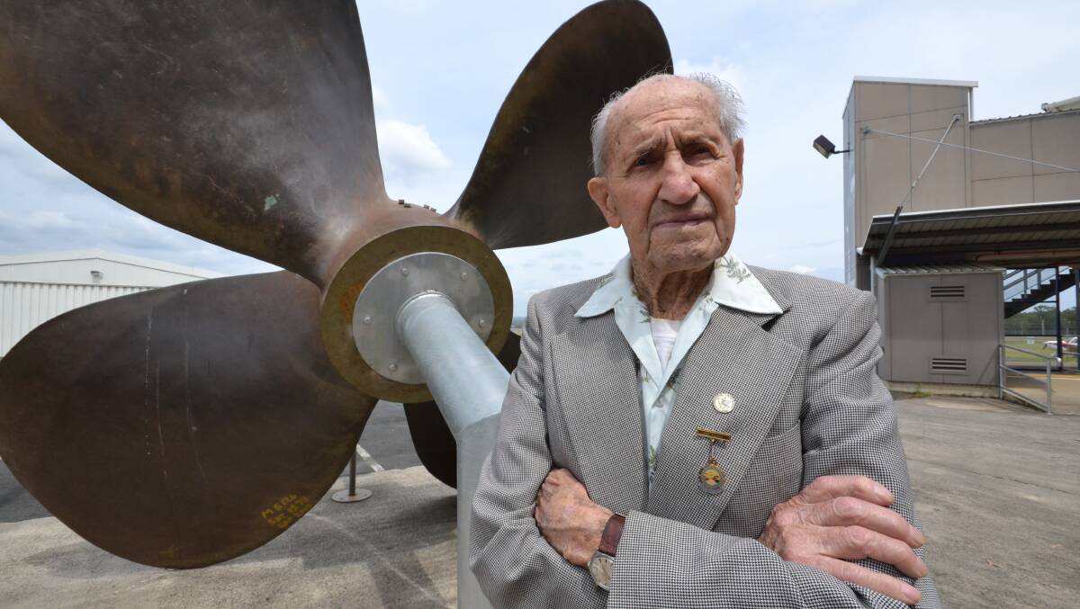 THINK OF US: Centenarian Joe Miller hopes he and his fellow merchant seamen will be remembered for their wartime efforts long after he has gone. 