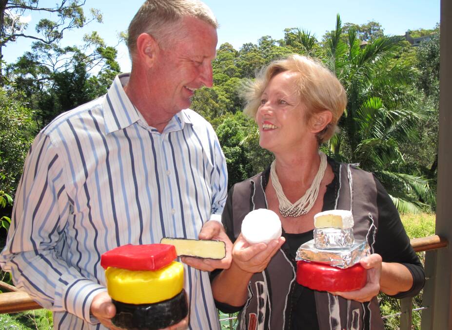 TASTY: Artisan cheese makers David and Sue Meagher have developed a new cheese, the Bomaderry Blue.